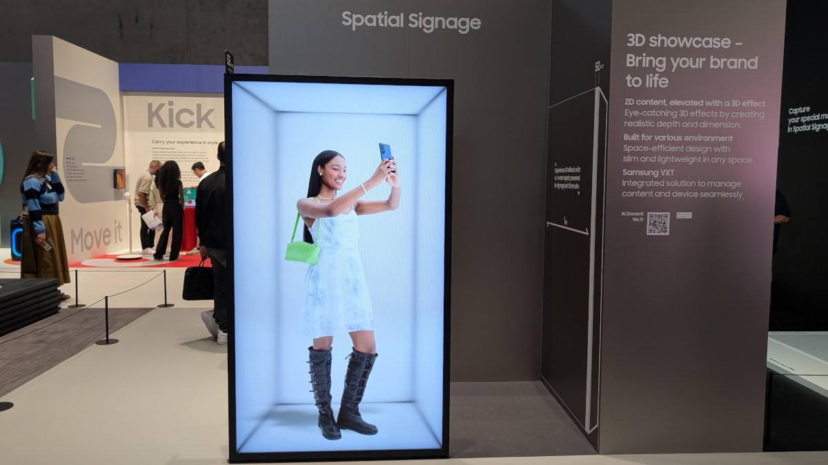 The Samsung Spatial Signage Display in 85 inches – unveiled at IFA in Berlin (Image: invidis)