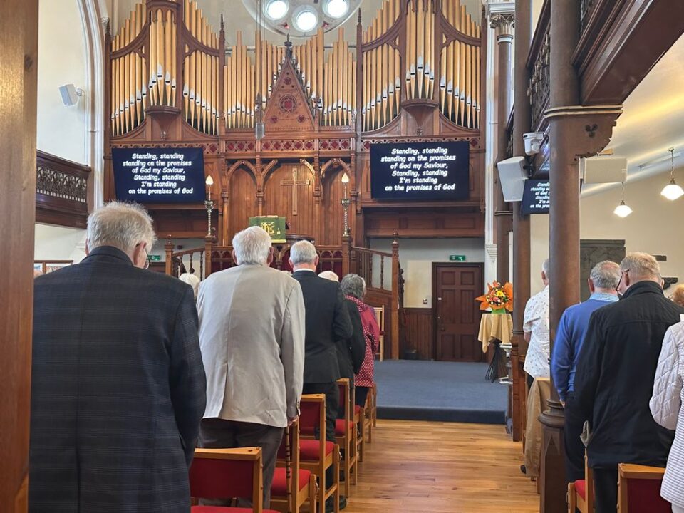 Parishioners now enjoy the benefits of modern technology in a traditional setting