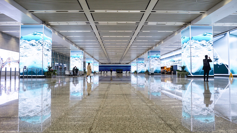 New Shanghai Transport Hub Has 1,800 Sq. Meters Of LED … To Start!