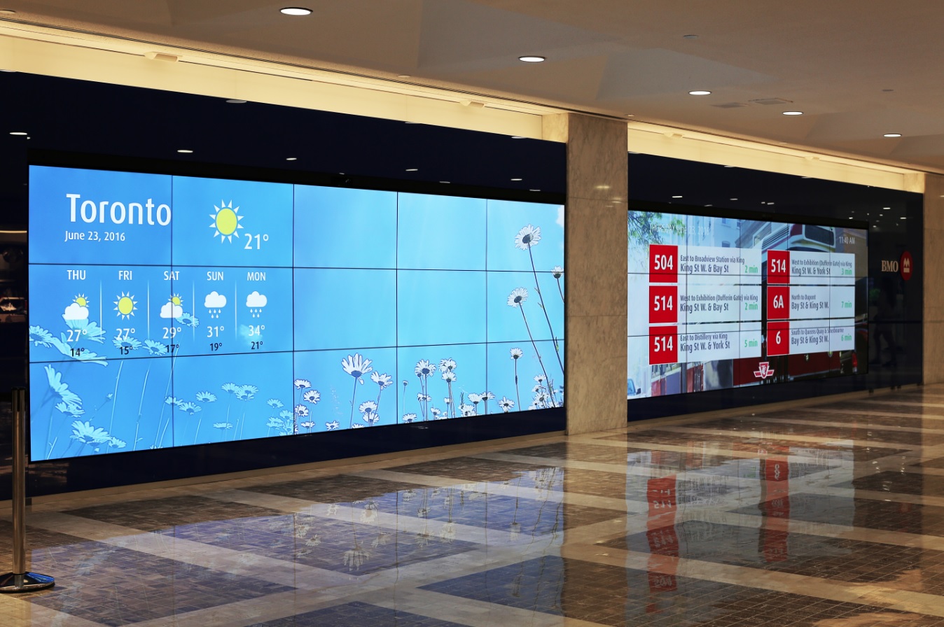 Projects: BMO Lights Up Twin Video Walls In Toronto’s PATH System