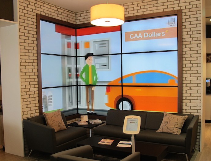 Projects: CAA Store Lounge Gets Wrap-around Digital Wall