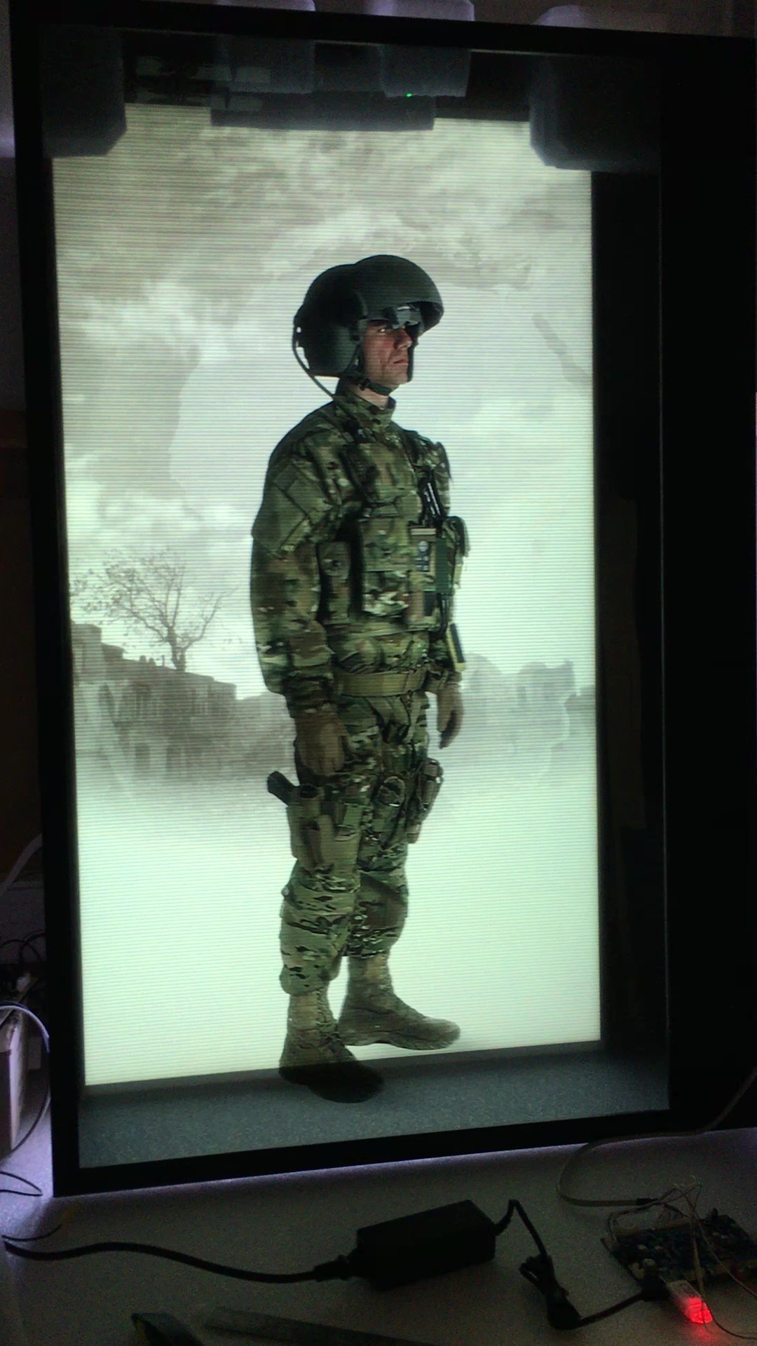 Transparent And High-Bright LCDs Paired To Create 3D-ish Display