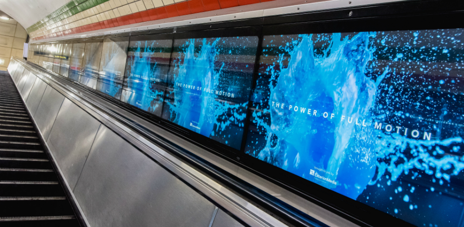London Underground Escalators Lined With LCD Ribbon Walls