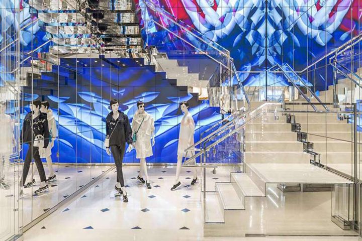 Projects: Two-Level Video Wall At Dior Flagship in SF’s Union Square - Kristen Pelou / Dior