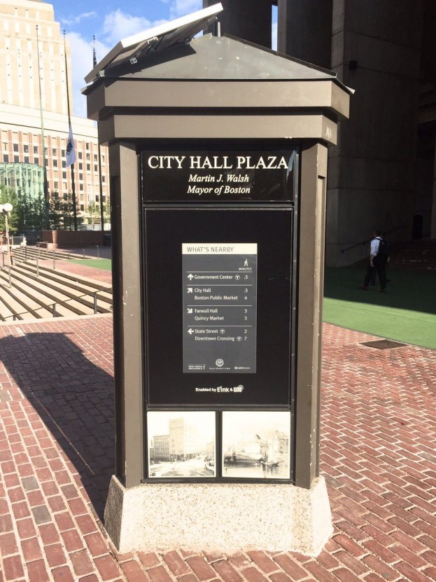 Boston Gets First E-Paper Wayfinding Sign