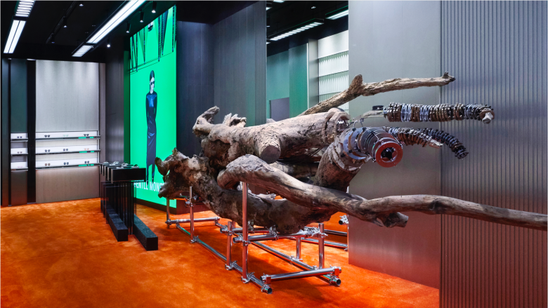 Latest Gentle Monster Eyewear Store Blends Particle Accelerator, Giant Shrimp Thingies And Video Walls