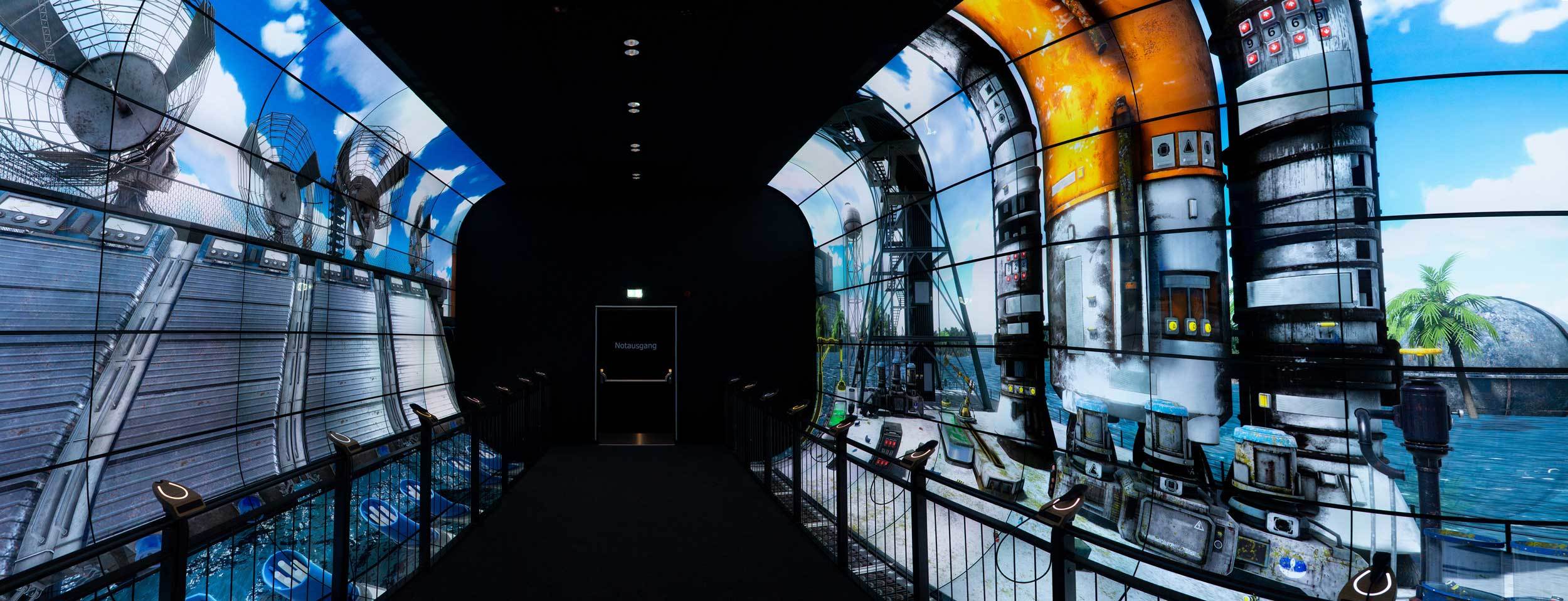 Climate Change Exhibit Creates Video Tunnel With 112 OLEDs