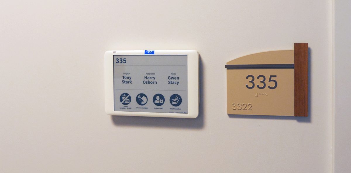 E-paper Screens Used As Patient Room Digital Signage In Florida Hospital