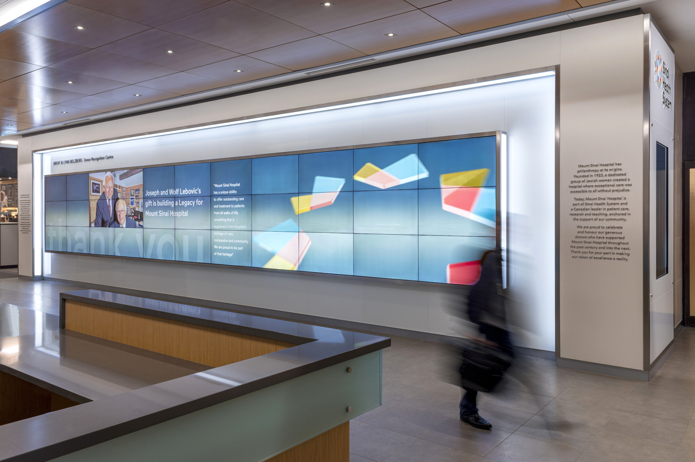Projects: Toronto’s Mount Sinai Switches On Massive Digital Donor Wall