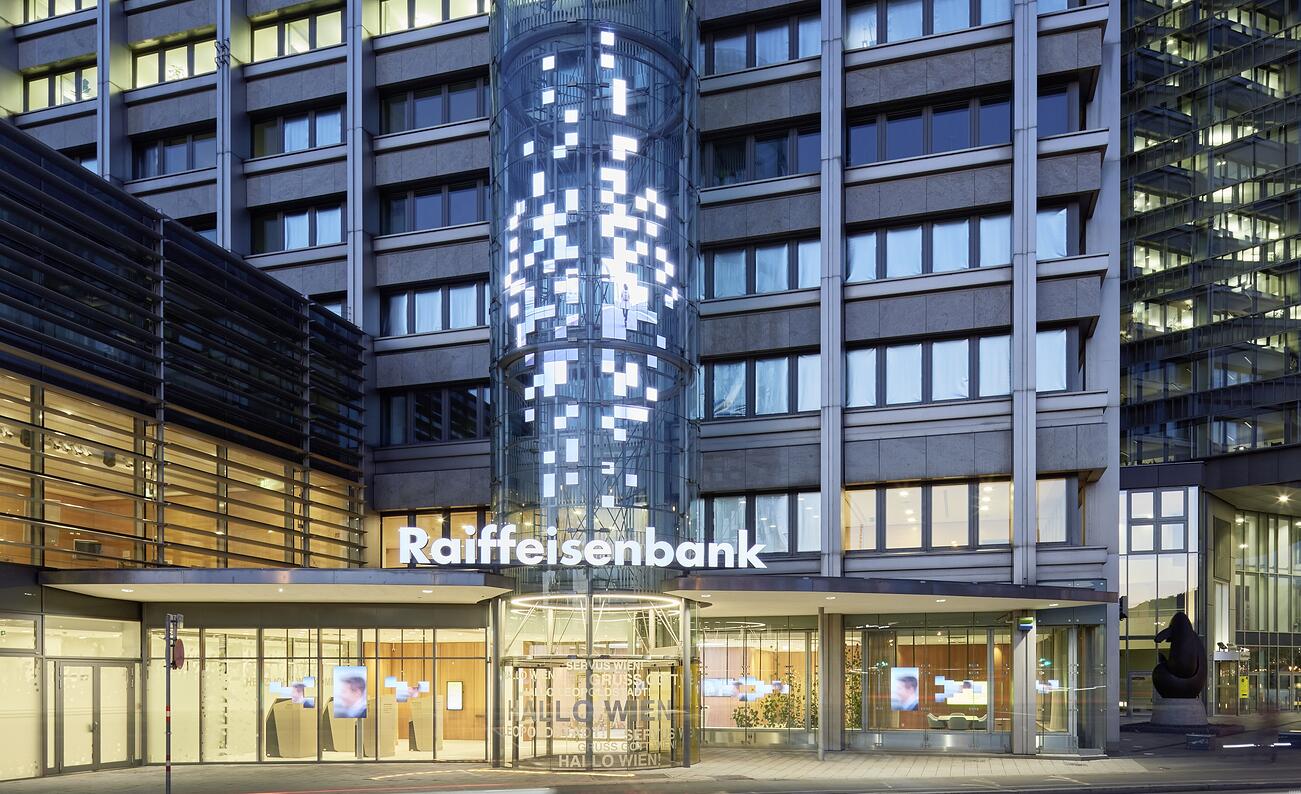Austrian Bank Uses Abstract LED Arrays, Inside And Out, To Drive Customer Experience