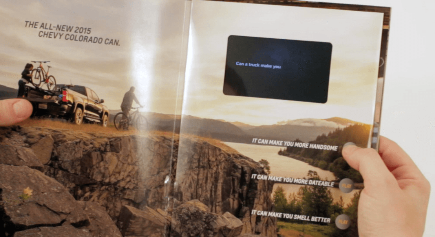Video Display Embedded In Magazine Page