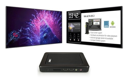 VIA Debuts Dual Video Out Android Digital Signage Player
