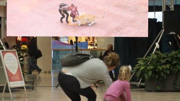 Augmented reality install lets mall-goers experience National Geographic