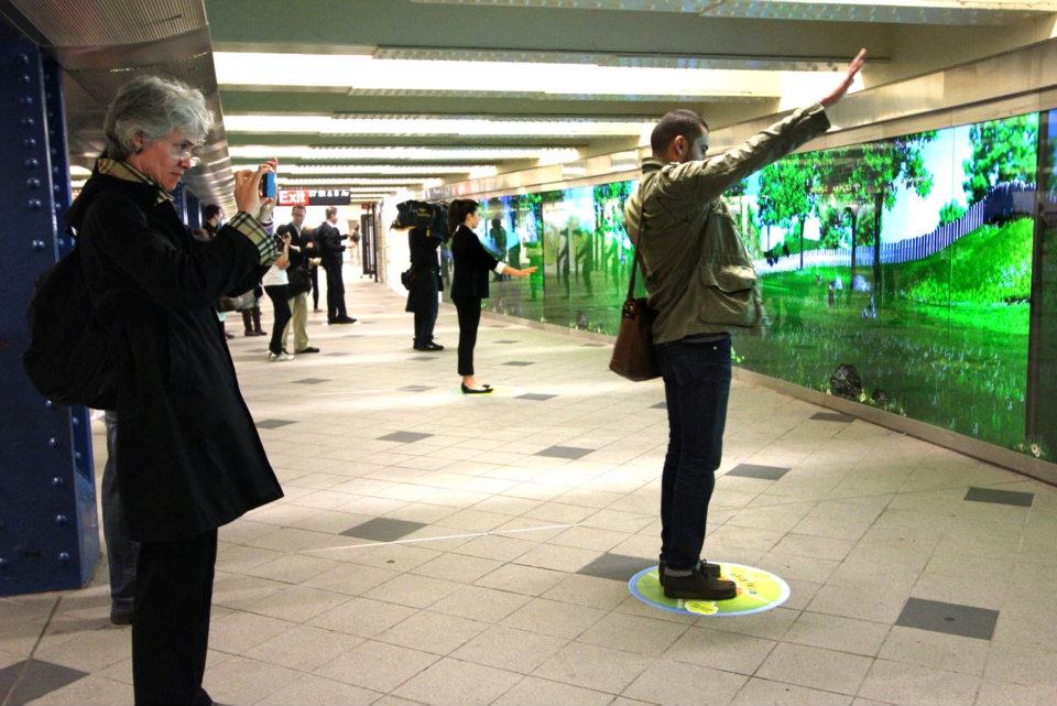 Inwindow Turns Subway Corridor Into Interactive Dog Park (w/video)
