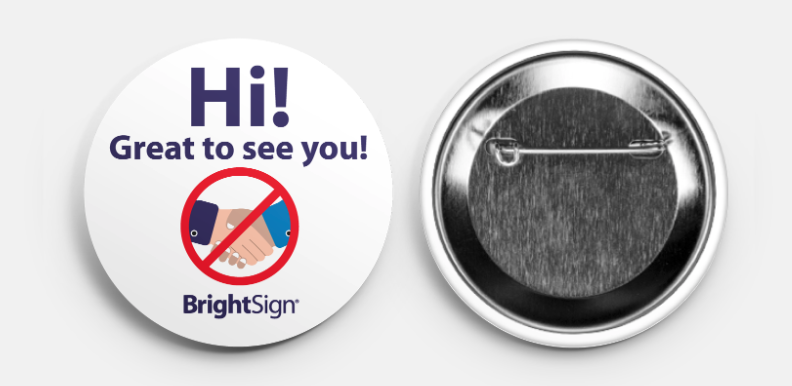 BrightSign’s Clever Plans For Healthy Messaging At ISE: “Let’s Not Shake” Buttons