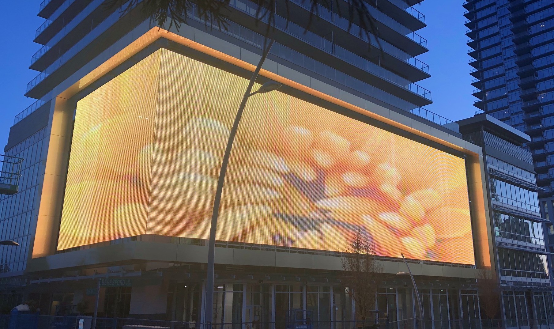 LED Mesh Wall For Public Art Lights Up In Metro Vancouver