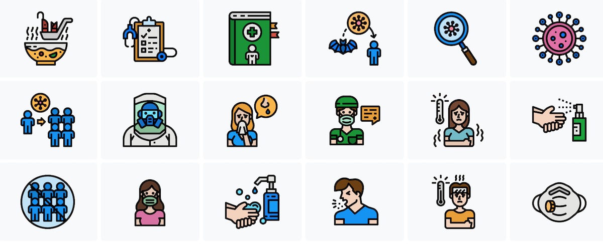 coronavirus icons