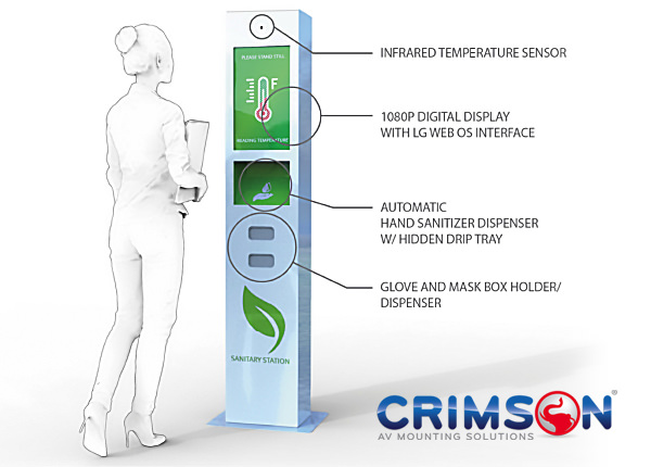 Crimson AV Launches Hybrid Thermal Sensor/Gel Dispenser/Display
