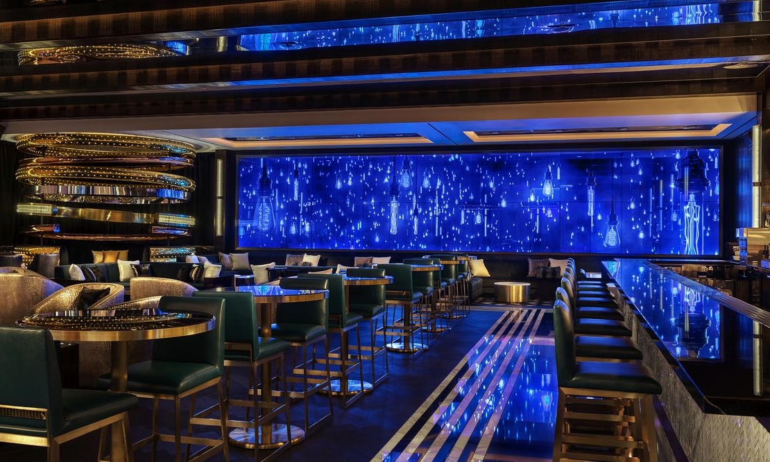Venetian Resort Cocktail Bar Opens With 40-Foot Ambient Video Wall