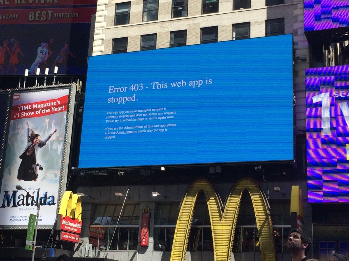 Cloud down, so sign down (Updated)