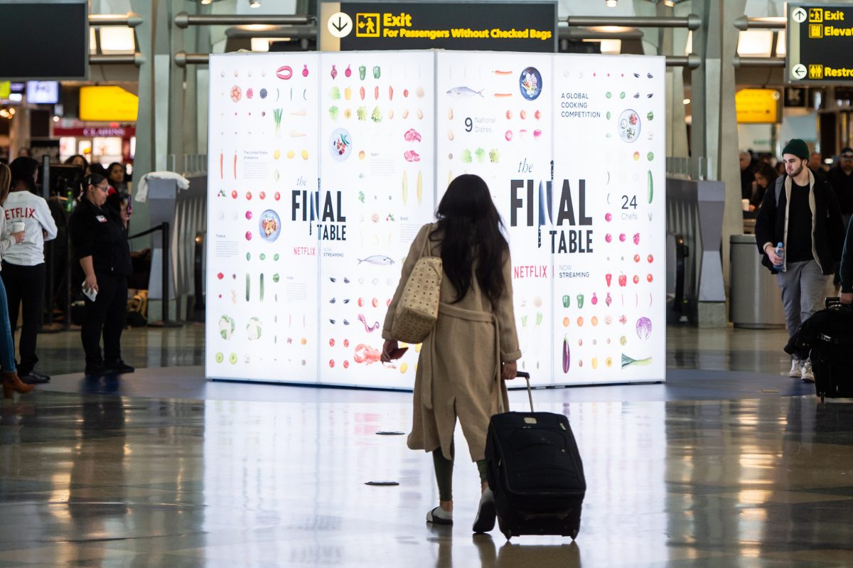 Interactive Cube Promotes Cooking Show To JFK Airport Travelers