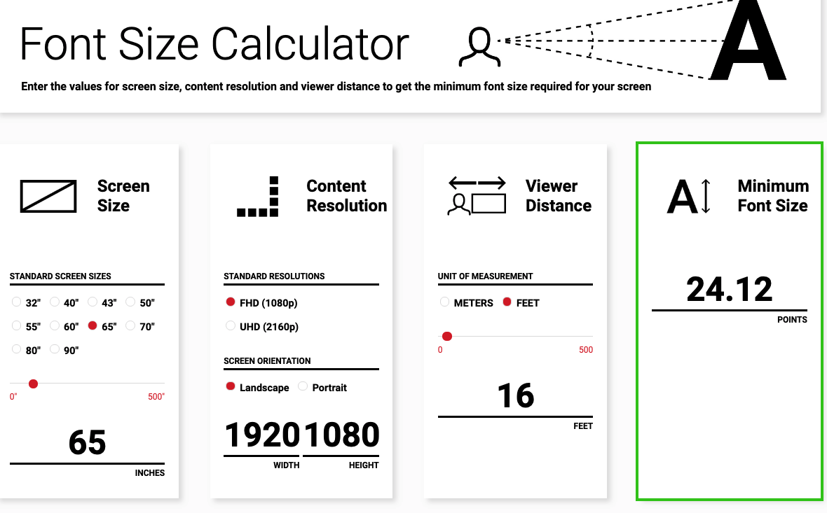 New, Free Online Tool Helps Digital Signage Content Designers Get Font Sizes Right