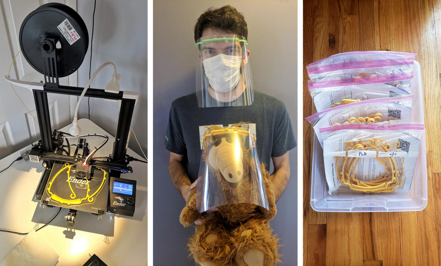 Four Winds’ Engineer Making PPE Face Shields With His 3D Printer