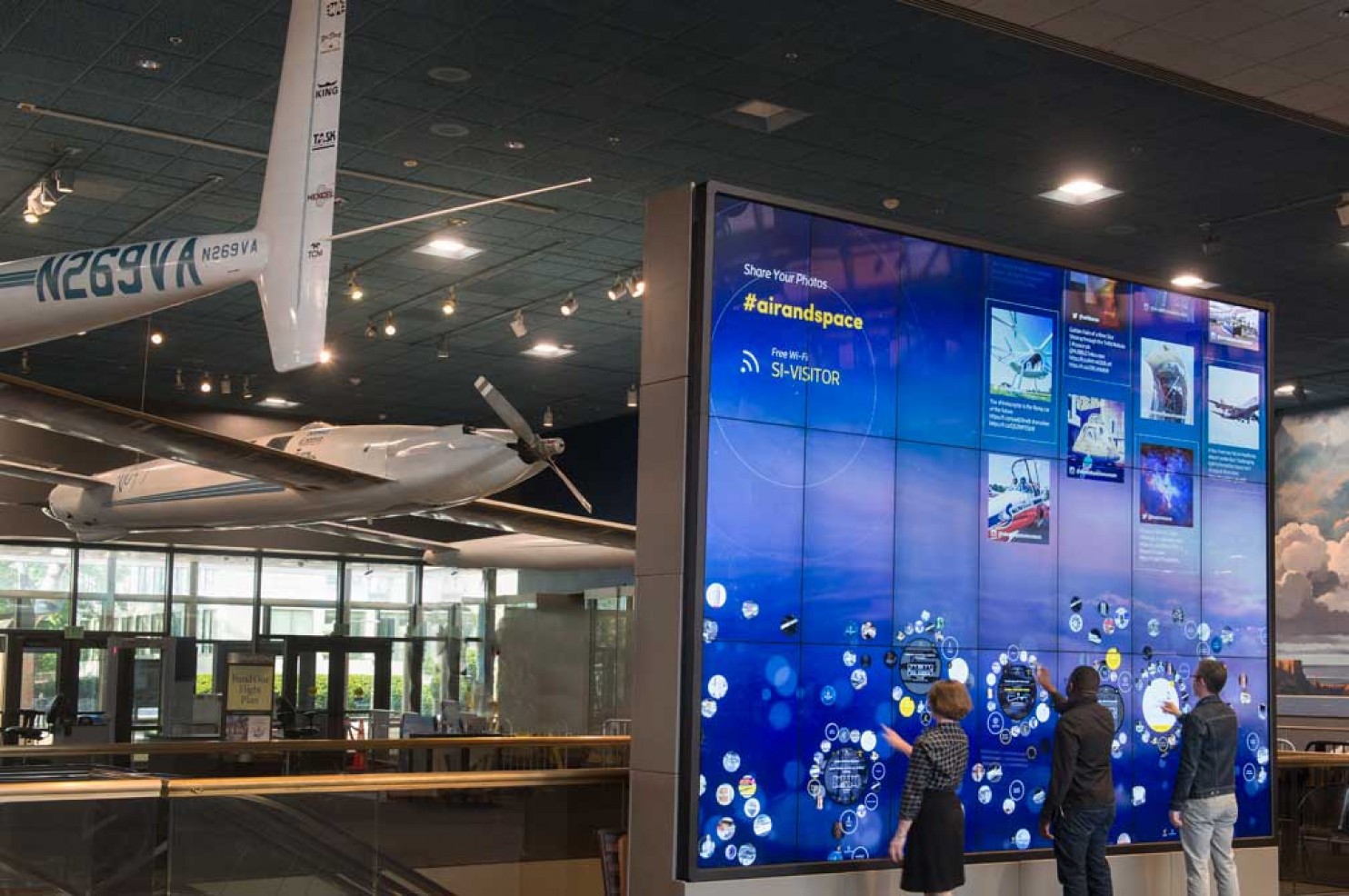 Projects: Giant Interactive Wall Turns On At Smithsonian’s Flight Hall
