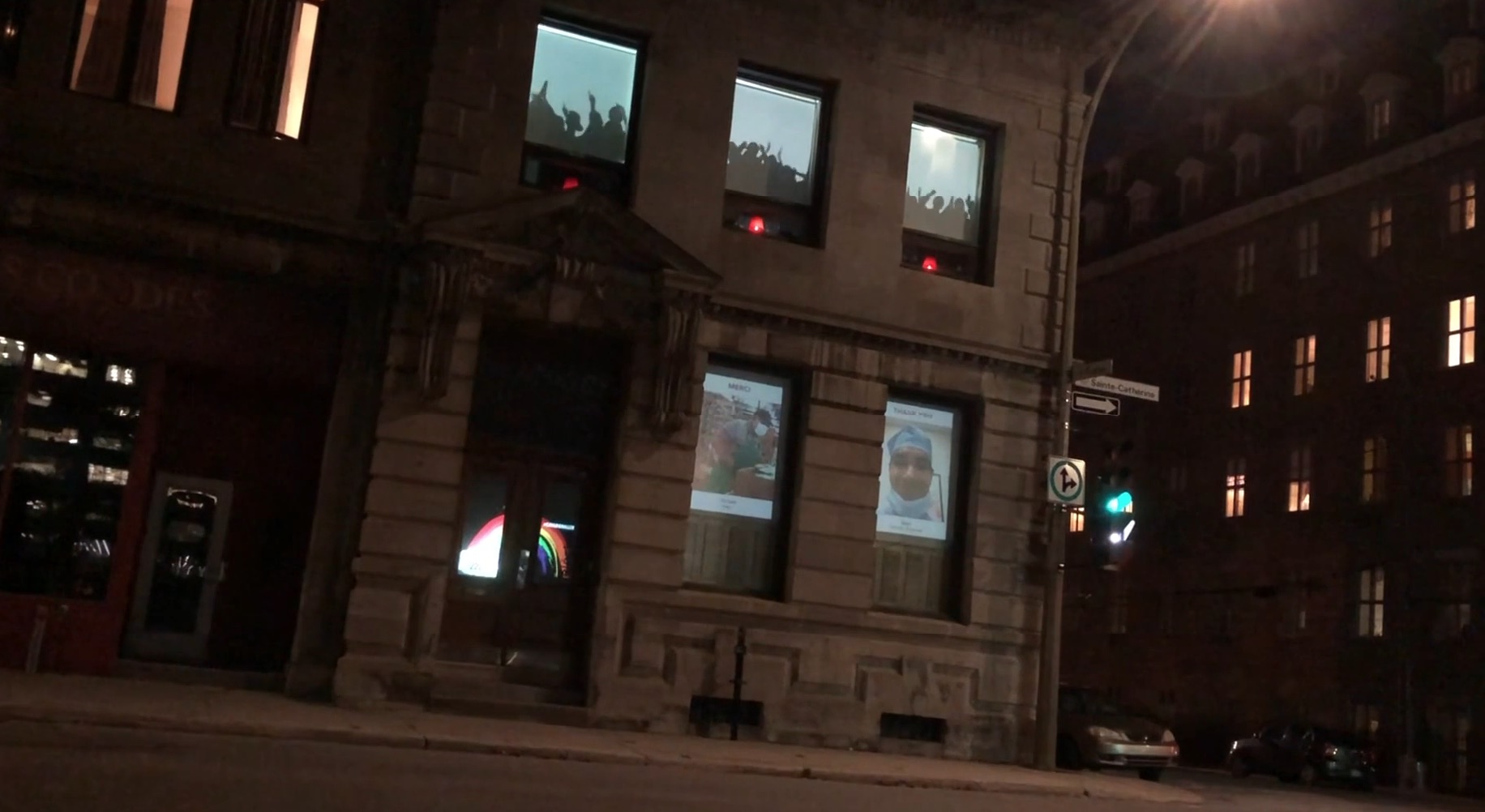 Telecine Lights Up Its Historic Building’s Windows To Thank Essential Workers