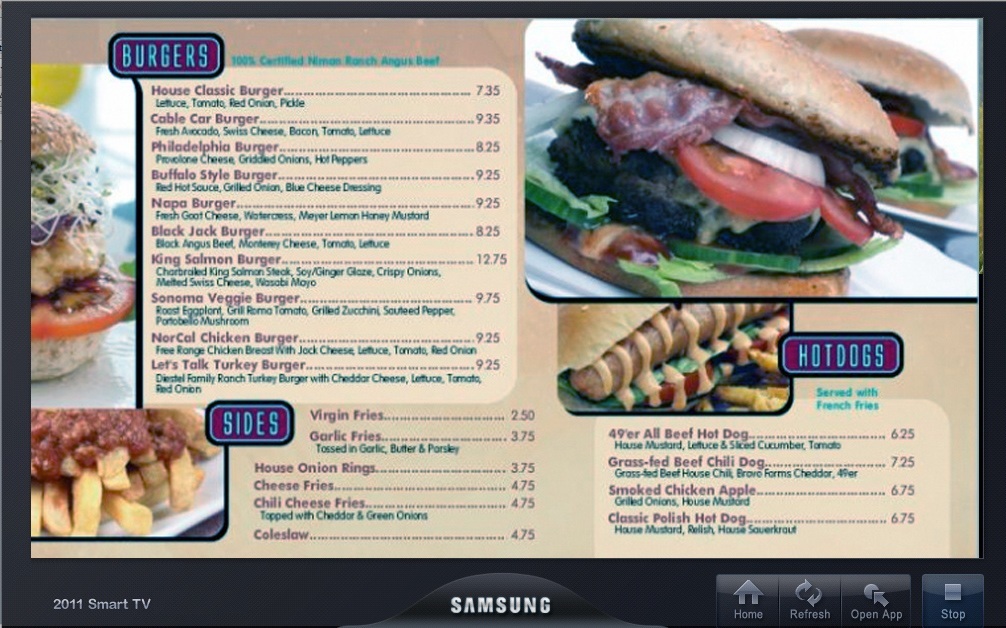 Start-up Puts Digital Menu System On Smart TVs