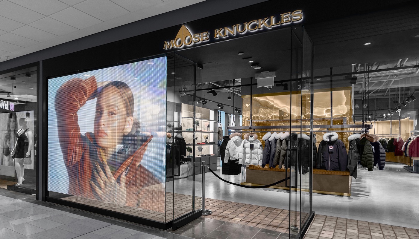 Vancouver Moose Knuckles Flagship Gets First Canadian Transparent LED Window