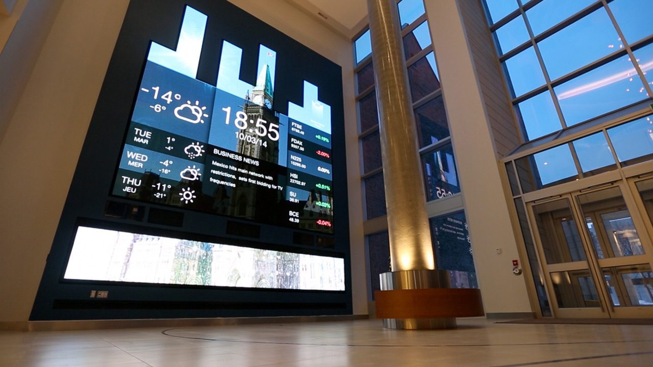 Projects: Brilliant Interactive Video Wall At Performance Court, Ottawa