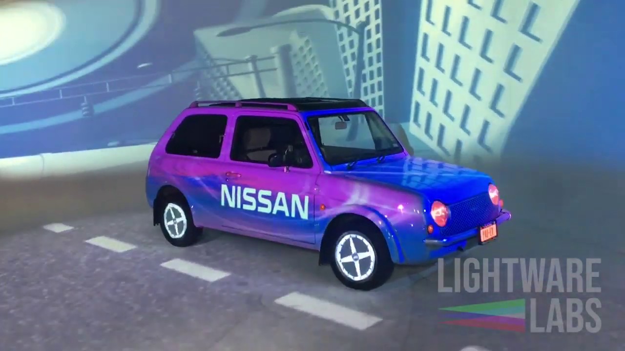 Projection-Mapping Gets An Old Nissan (or Datsun) Virtually Rolling