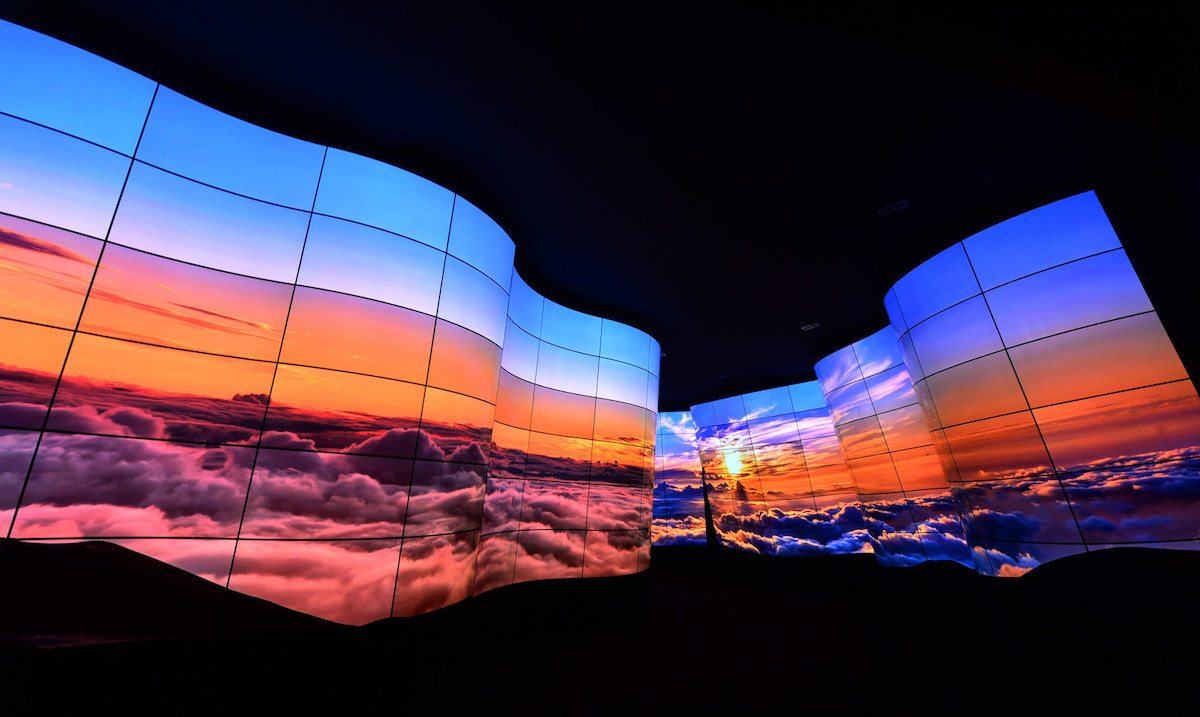 Take A Video Stroll Through LG’s Amazing OLED Canyon At CES - LG OLED technology has created a new high-end category of displays that delivers an awe-inspiring picture with perfect blacks and incredible color, even from wide viewing angles, unlike any LCD/LED display. Thanks to OLED technologyís unique ability to turn each pixel on and completely off, LG OLED displays bring colors to life like never before while creating an infinite contrast ratio optimized for high-dynamic range content. (PRNewsfoto/LG Electronics USA)