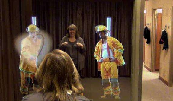 Fashion retailer’s dressing room mirror adds firefighter surprise for women