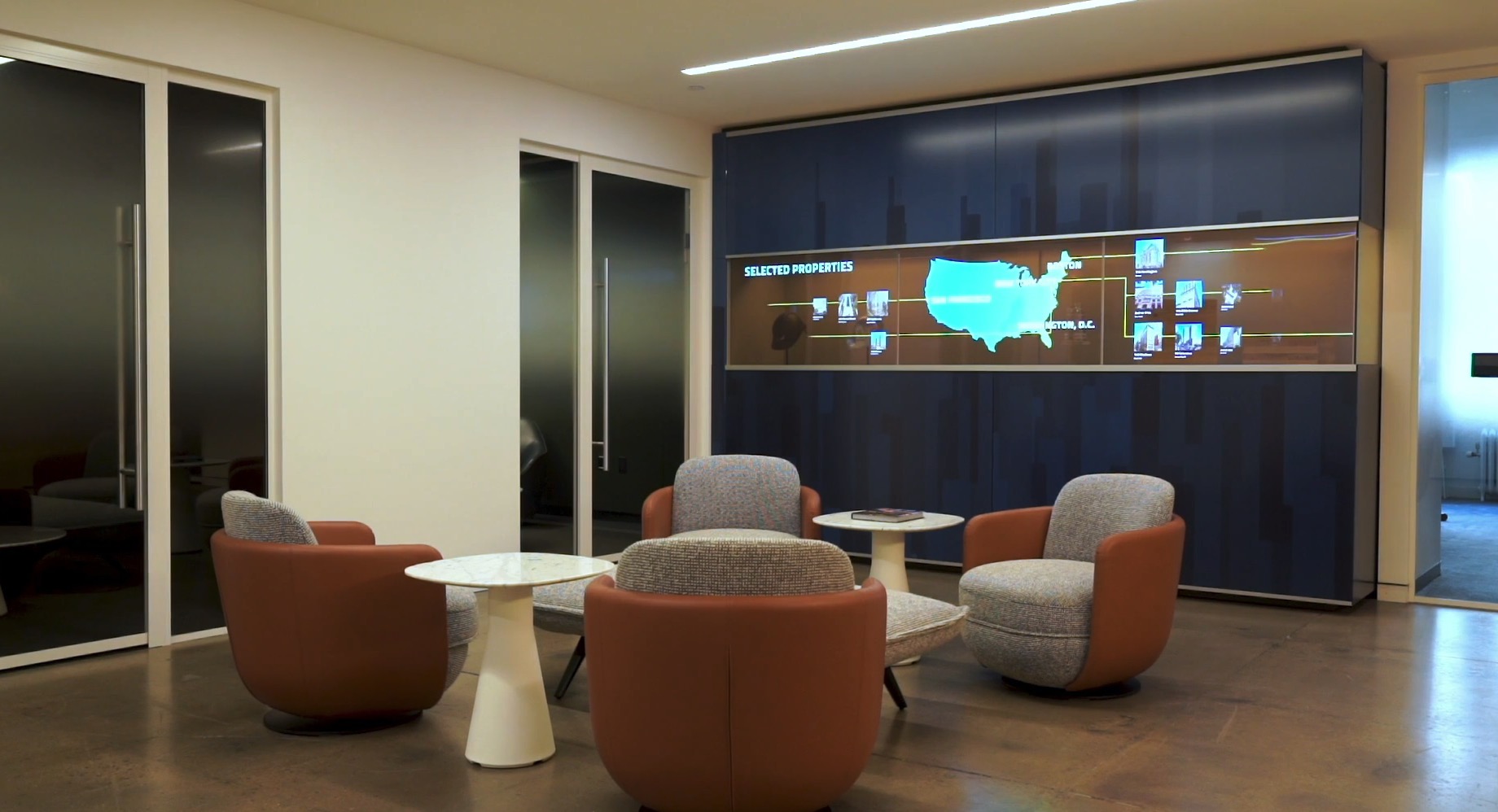 NYC Property Firm Equips Reception Area With Transparent OLED Showcase