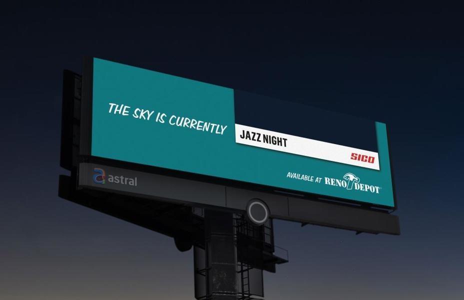 Highway Billboard Color-Matches Paint Swatches To Surrounding Sky’s Color