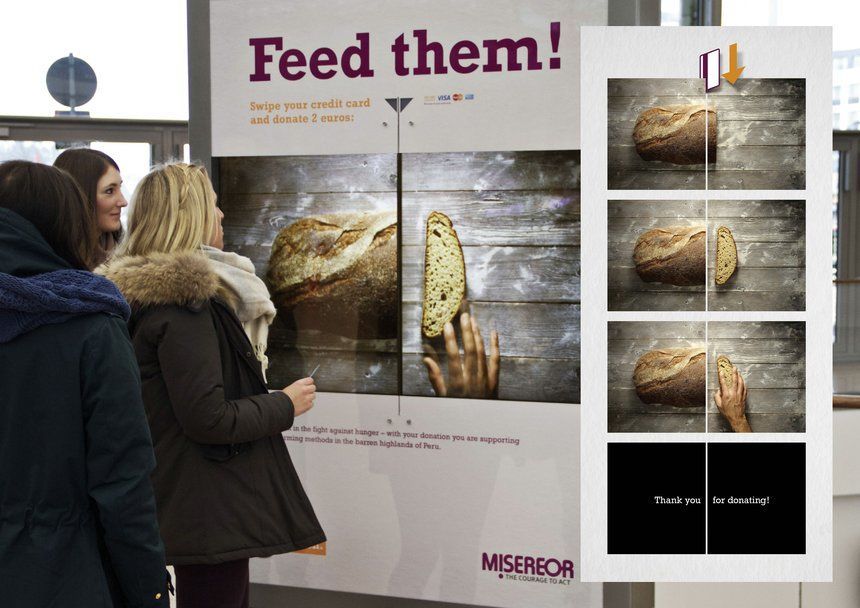 German Charity’s Social Swipe Allows Direct Donations From Digital OOH Poster