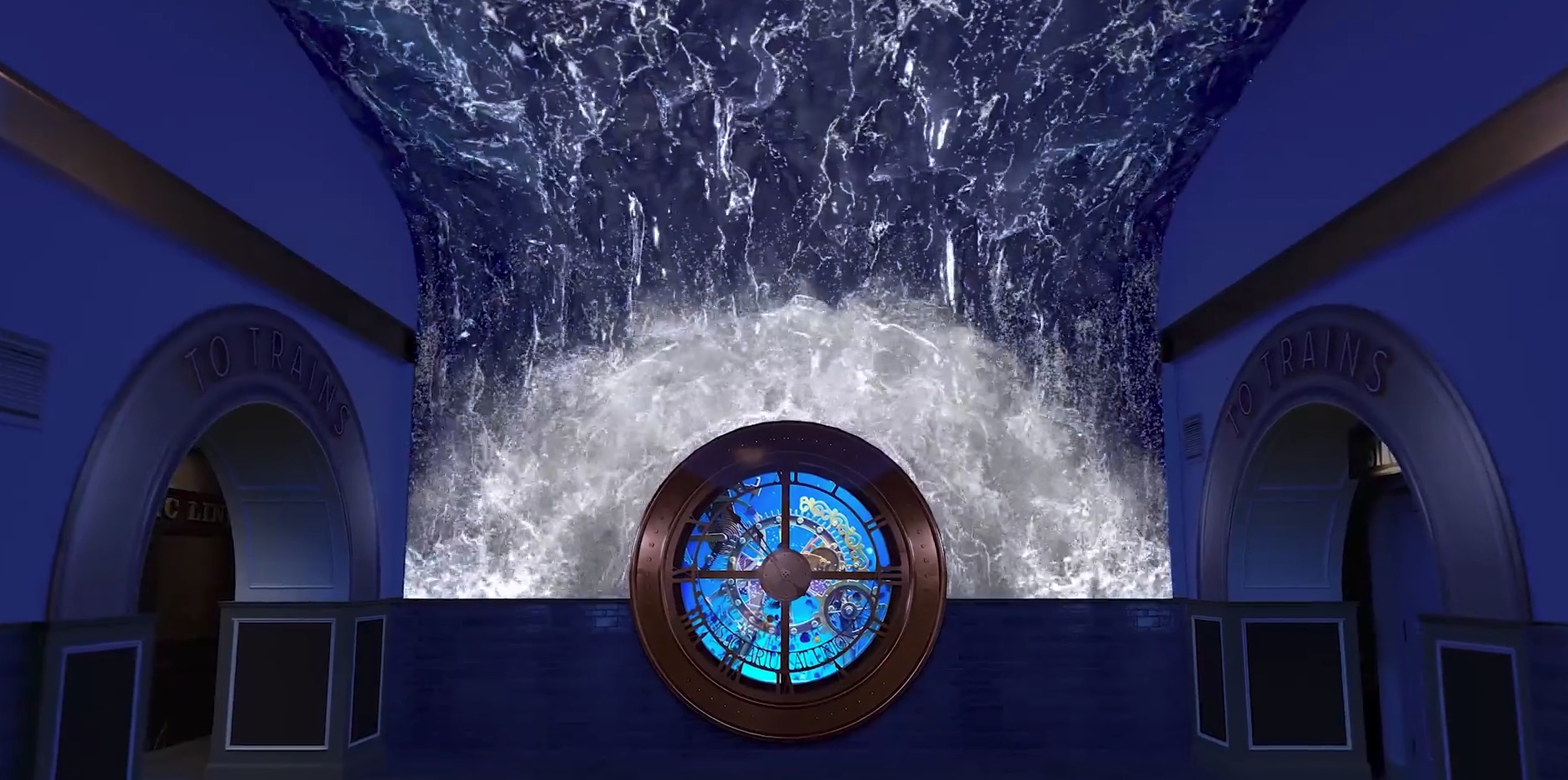 29 Billion Pixels Of Virtual Water Falls In This Aquarium’s Lobby