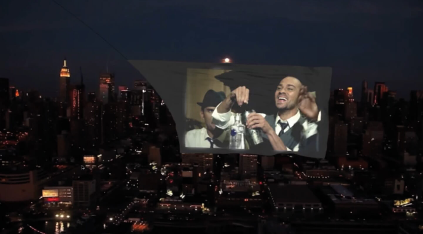 Projection-Mapped Advertising Goes Airborne Over NYC
