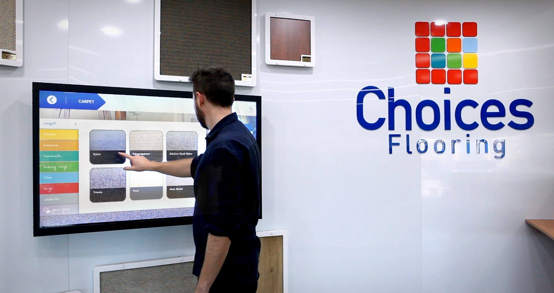 Projects: Interactive Retail Flooring Configurator Bridges Signs And Smartphones