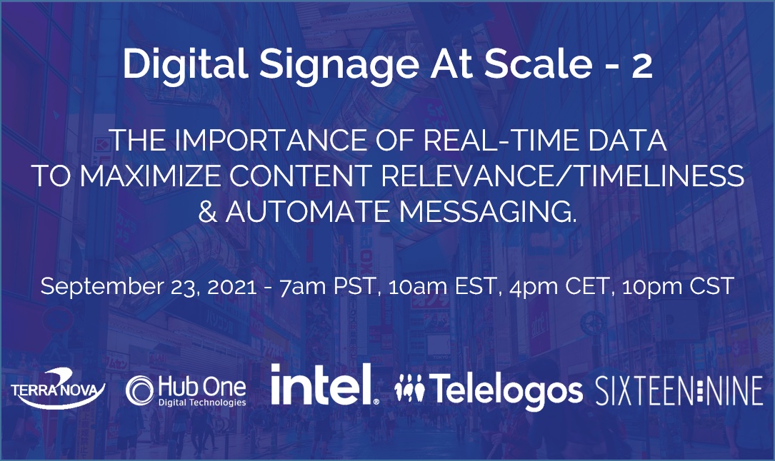 Sept. 23 Online Roundtable Plans Deep Dive On Real-Time Data In Digital Signage