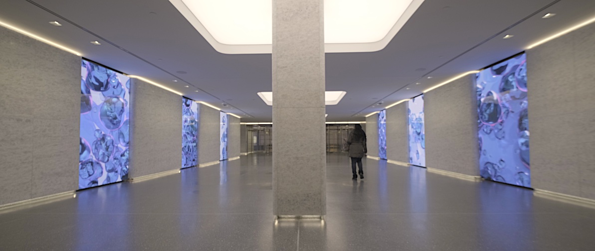 Mitsui Foundation Lights Up 10 Big LED Displays With Custom Content In NYC Lobby