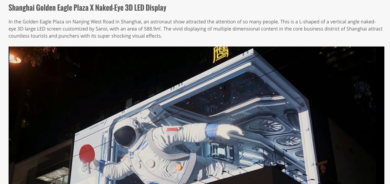 Enough With The Naked Eye 3D LED Stuff, Please!