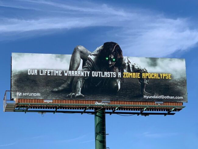 $26 In LED Lights Boosts Attention And Impact Of Analog Highway Billboard