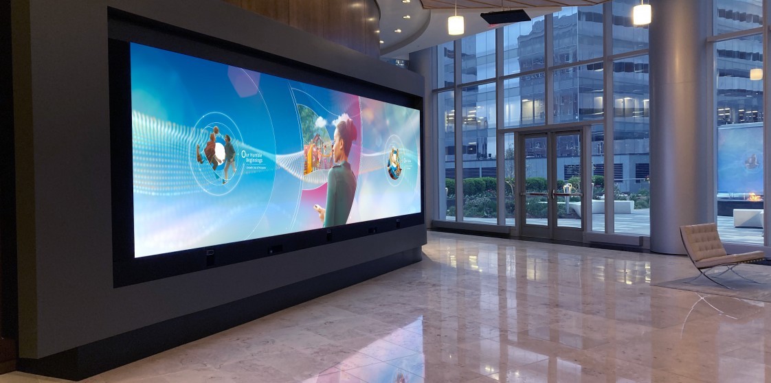 Health Care Provider Centene Uses Custom Creative On HQ Lobby LED Wall To Tell Company Story
