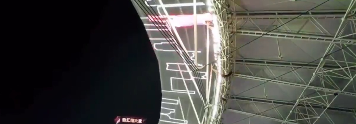 Vast Shanghai Stadium Builds Motion LED Into Seating Bowl Canopy