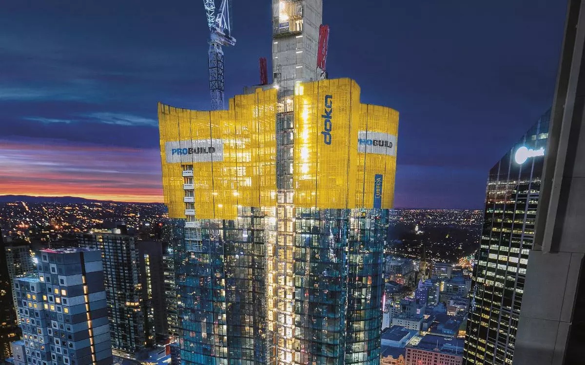 Printed Ad Tarps Swapped For Lightweight LED Displays On Construction Hoarding