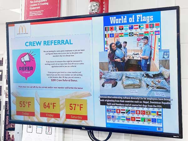 Carousel Provides Back-Of-House Employee Messaging Capabilities For Stores Of Large U.S. McDonald’s Franchisee