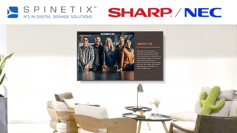 SpinetiX, Sharp NEC Partner On Upgrade-Capable Smart Pro Displays